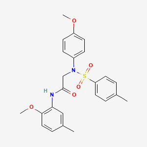 molecular formula C24H26N2O5S B3677415 N~1~-(2-methoxy-5-methylphenyl)-N~2~-(4-methoxyphenyl)-N~2~-[(4-methylphenyl)sulfonyl]glycinamide 