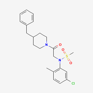 molecular formula C22H27ClN2O3S B3677452 N-[2-(4-benzyl-1-piperidinyl)-2-oxoethyl]-N-(5-chloro-2-methylphenyl)methanesulfonamide 