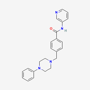 molecular formula C23H24N4O B3677465 4-[(4-phenyl-1-piperazinyl)methyl]-N-3-pyridinylbenzamide 