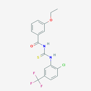 molecular formula C17H14ClF3N2O2S B3677498 N-({[2-chloro-5-(trifluoromethyl)phenyl]amino}carbonothioyl)-3-ethoxybenzamide 