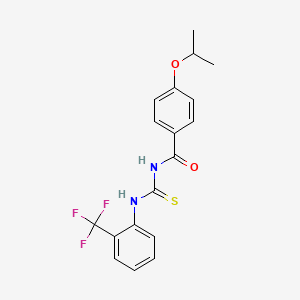 molecular formula C18H17F3N2O2S B3677523 4-isopropoxy-N-({[2-(trifluoromethyl)phenyl]amino}carbonothioyl)benzamide 