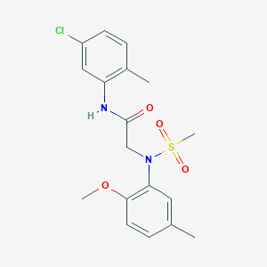 molecular formula C18H21ClN2O4S B3677530 N~1~-(5-chloro-2-methylphenyl)-N~2~-(2-methoxy-5-methylphenyl)-N~2~-(methylsulfonyl)glycinamide 