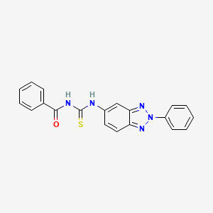 molecular formula C20H15N5OS B3677535 N-{[(2-phenyl-2H-1,2,3-benzotriazol-5-yl)amino]carbonothioyl}benzamide 
