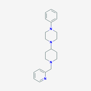 molecular formula C21H28N4 B367755 1-Phenyl-4-[1-(2-pyridinylmethyl)-4-piperidinyl]piperazine CAS No. 489422-14-2