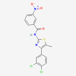 molecular formula C17H11Cl2N3O3S B3677552 N-[4-(3,4-dichlorophenyl)-5-methyl-1,3-thiazol-2-yl]-3-nitrobenzamide 