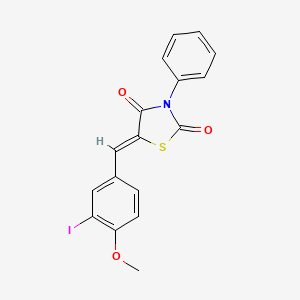 molecular formula C17H12INO3S B3677570 5-(3-iodo-4-methoxybenzylidene)-3-phenyl-1,3-thiazolidine-2,4-dione 