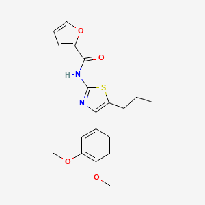 molecular formula C19H20N2O4S B3677597 N-[4-(3,4-dimethoxyphenyl)-5-propyl-1,3-thiazol-2-yl]-2-furamide 