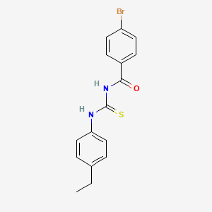 molecular formula C16H15BrN2OS B3677619 4-bromo-N-{[(4-ethylphenyl)amino]carbonothioyl}benzamide 