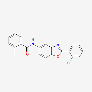 molecular formula C21H15ClN2O2 B3677631 N-[2-(2-chlorophenyl)-1,3-benzoxazol-5-yl]-2-methylbenzamide 