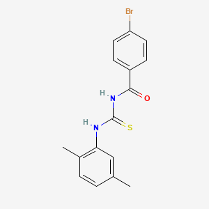 molecular formula C16H15BrN2OS B3677654 4-bromo-N-{[(2,5-dimethylphenyl)amino]carbonothioyl}benzamide 