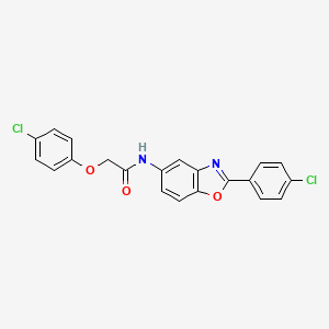 molecular formula C21H14Cl2N2O3 B3677689 2-(4-chlorophenoxy)-N-[2-(4-chlorophenyl)-1,3-benzoxazol-5-yl]acetamide 