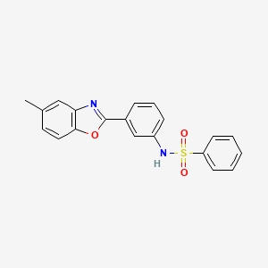 molecular formula C20H16N2O3S B3677698 N-[3-(5-methyl-1,3-benzoxazol-2-yl)phenyl]benzenesulfonamide 