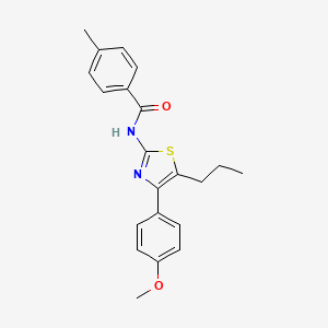 molecular formula C21H22N2O2S B3677716 N-[4-(4-methoxyphenyl)-5-propyl-1,3-thiazol-2-yl]-4-methylbenzamide 