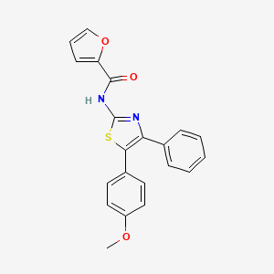 molecular formula C21H16N2O3S B3677741 N-[5-(4-methoxyphenyl)-4-phenyl-1,3-thiazol-2-yl]-2-furamide 