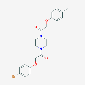 molecular formula C21H23BrN2O4 B367775 1-[(4-Bromophenoxy)acetyl]-4-[(4-methylphenoxy)acetyl]piperazine CAS No. 423751-55-7