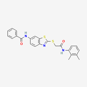 molecular formula C24H21N3O2S2 B3677787 N-[2-({2-[(2,3-dimethylphenyl)amino]-2-oxoethyl}thio)-1,3-benzothiazol-6-yl]benzamide 