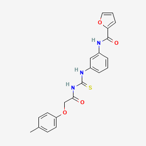 molecular formula C21H19N3O4S B3677814 N-{3-[({[(4-methylphenoxy)acetyl]amino}carbonothioyl)amino]phenyl}-2-furamide 