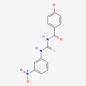 molecular formula C14H10BrN3O3S B3677822 4-bromo-N-{[(3-nitrophenyl)amino]carbonothioyl}benzamide 