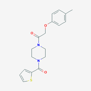 molecular formula C18H20N2O3S B367783 1-[(4-Methylphenoxy)acetyl]-4-(2-thienylcarbonyl)piperazine CAS No. 423751-12-6