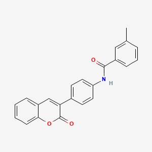 molecular formula C23H17NO3 B3677834 3-methyl-N-[4-(2-oxo-2H-chromen-3-yl)phenyl]benzamide 