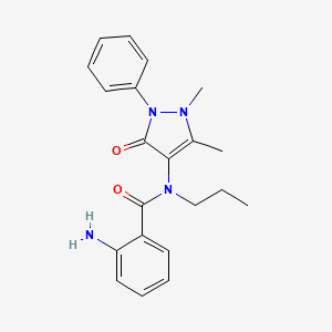 molecular formula C21H24N4O2 B3677843 2-amino-N-(1,5-dimethyl-3-oxo-2-phenyl-2,3-dihydro-1H-pyrazol-4-yl)-N-propylbenzamide 