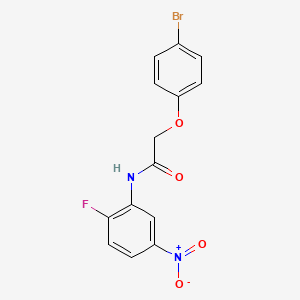 molecular formula C14H10BrFN2O4 B3677846 2-(4-bromophenoxy)-N-(2-fluoro-5-nitrophenyl)acetamide 