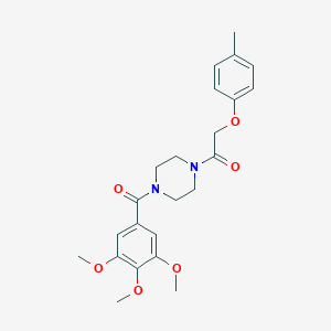 molecular formula C23H28N2O6 B367786 1-[(4-Methylphenoxy)acetyl]-4-(3,4,5-trimethoxybenzoyl)piperazine CAS No. 423738-46-9