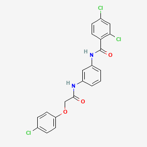 molecular formula C21H15Cl3N2O3 B3677869 2,4-dichloro-N-(3-{[(4-chlorophenoxy)acetyl]amino}phenyl)benzamide 