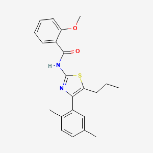 molecular formula C22H24N2O2S B3677883 N-[4-(2,5-dimethylphenyl)-5-propyl-1,3-thiazol-2-yl]-2-methoxybenzamide 