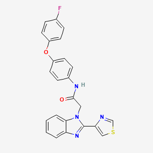molecular formula C24H17FN4O2S B3677884 N-[4-(4-fluorophenoxy)phenyl]-2-[2-(1,3-thiazol-4-yl)-1H-benzimidazol-1-yl]acetamide 