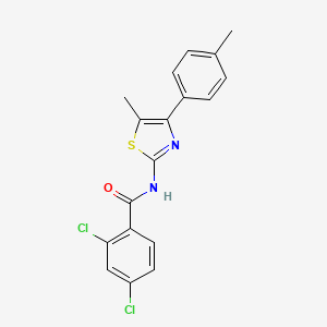 molecular formula C18H14Cl2N2OS B3677906 2,4-dichloro-N-[5-methyl-4-(4-methylphenyl)-1,3-thiazol-2-yl]benzamide 