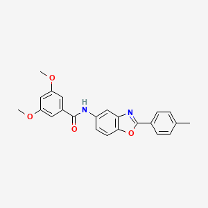 molecular formula C23H20N2O4 B3677920 3,5-dimethoxy-N-[2-(4-methylphenyl)-1,3-benzoxazol-5-yl]benzamide 