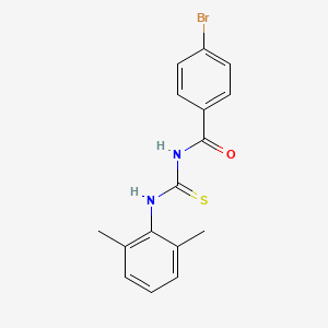 molecular formula C16H15BrN2OS B3677932 4-bromo-N-{[(2,6-dimethylphenyl)amino]carbonothioyl}benzamide 