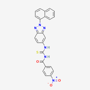 molecular formula C24H16N6O3S B3677949 N-({[2-(1-naphthyl)-2H-1,2,3-benzotriazol-5-yl]amino}carbonothioyl)-4-nitrobenzamide 