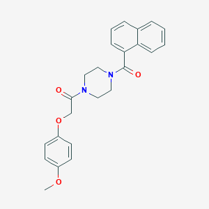 molecular formula C24H24N2O4 B367795 1-[(4-Methoxyphenoxy)acetyl]-4-(1-naphthoyl)piperazine CAS No. 423737-96-6