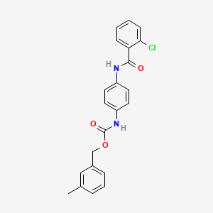 molecular formula C22H19ClN2O3 B3677960 3-methylbenzyl {4-[(2-chlorobenzoyl)amino]phenyl}carbamate 
