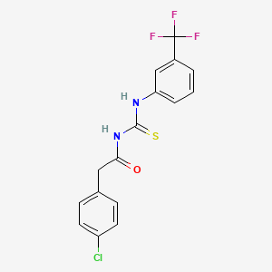 molecular formula C16H12ClF3N2OS B3677982 2-(4-chlorophenyl)-N-({[3-(trifluoromethyl)phenyl]amino}carbonothioyl)acetamide 