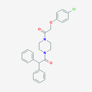 molecular formula C26H25ClN2O3 B367800 1-[(4-Chlorophenoxy)acetyl]-4-(diphenylacetyl)piperazine CAS No. 489404-61-7