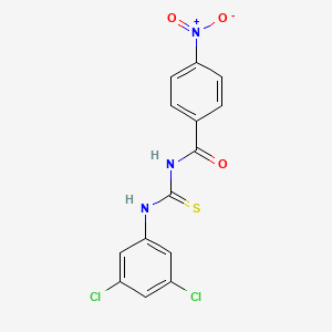 molecular formula C14H9Cl2N3O3S B3678008 N-{[(3,5-dichlorophenyl)amino]carbonothioyl}-4-nitrobenzamide 