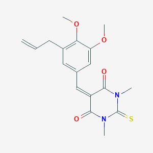 molecular formula C18H20N2O4S B3678013 5-(3-allyl-4,5-dimethoxybenzylidene)-1,3-dimethyl-2-thioxodihydro-4,6(1H,5H)-pyrimidinedione 