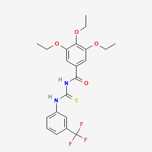 molecular formula C21H23F3N2O4S B3678018 3,4,5-triethoxy-N-({[3-(trifluoromethyl)phenyl]amino}carbonothioyl)benzamide 