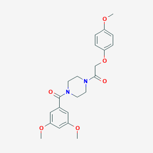 molecular formula C22H26N2O6 B367802 1-(3,5-Dimethoxybenzoyl)-4-[(4-methoxyphenoxy)acetyl]piperazine CAS No. 423734-27-4