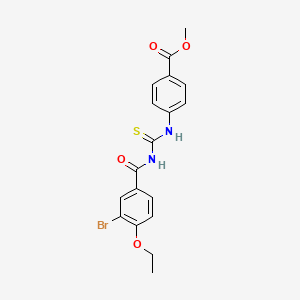 molecular formula C18H17BrN2O4S B3678022 methyl 4-({[(3-bromo-4-ethoxybenzoyl)amino]carbonothioyl}amino)benzoate 