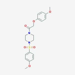 molecular formula C20H24N2O6S B367803 1-[(4-Methoxyphenoxy)acetyl]-4-[(4-methoxyphenyl)sulfonyl]piperazine CAS No. 500105-49-7