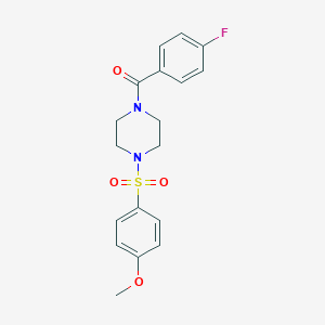 molecular formula C18H19FN2O4S B367804 (4-Fluorophenyl){4-[(4-methoxyphenyl)sulfonyl]piperazin-1-yl}methanone CAS No. 500272-25-3