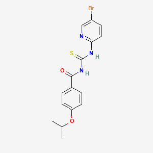 molecular formula C16H16BrN3O2S B3678043 N-{[(5-bromo-2-pyridinyl)amino]carbonothioyl}-4-isopropoxybenzamide 