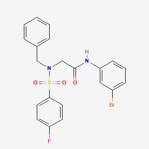 N~2~-benzyl-N~1~-(3-bromophenyl)-N~2~-[(4-fluorophenyl)sulfonyl]glycinamide