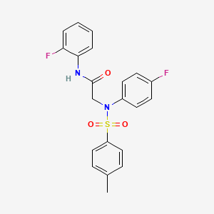 molecular formula C21H18F2N2O3S B3678061 N~1~-(2-fluorophenyl)-N~2~-(4-fluorophenyl)-N~2~-[(4-methylphenyl)sulfonyl]glycinamide 