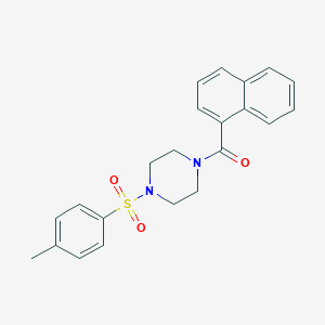 molecular formula C22H22N2O3S B367808 1-[(4-Methylphenyl)sulfonyl]-4-(1-naphthoyl)piperazine CAS No. 497240-89-8
