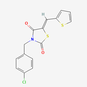 molecular formula C15H10ClNO2S2 B3678108 3-(4-chlorobenzyl)-5-(2-thienylmethylene)-1,3-thiazolidine-2,4-dione 